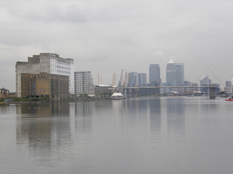 Royal Victoria Dock with the Spillers Millennium Mills on the left